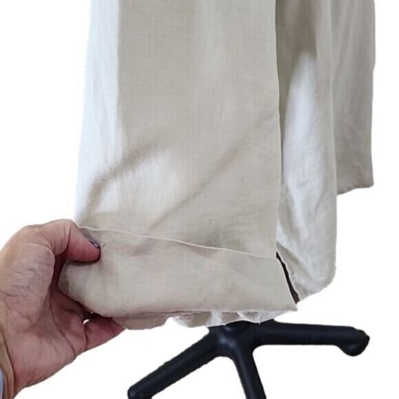 Ellen Tracy Top Tunic Cream Linen & Lace 3/4 sleeve Women's 1X - Picture 5 of 8